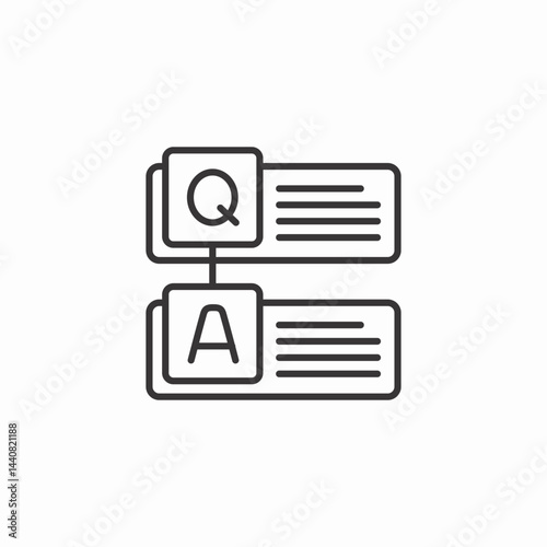 question answer icon sign vector