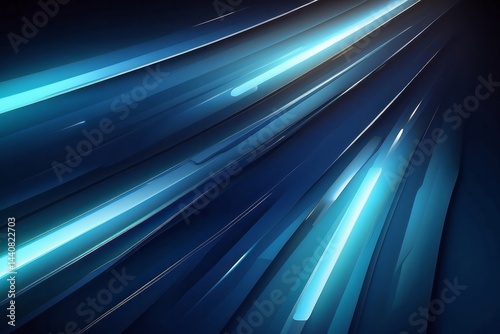 abstract flowing speed blue lines technology background