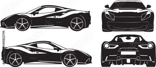 Car silhouettes - vector