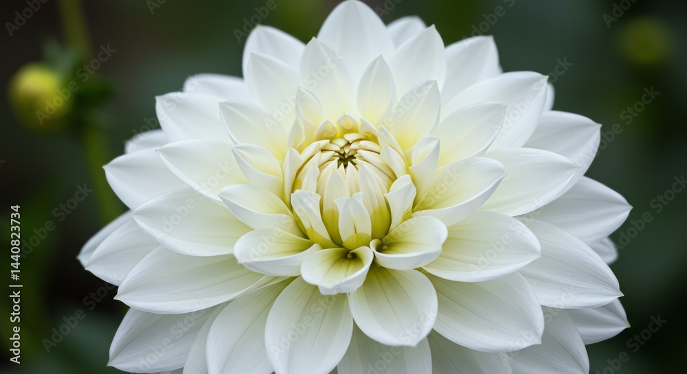 White Flower Close-up Blooming with Delicate Petals