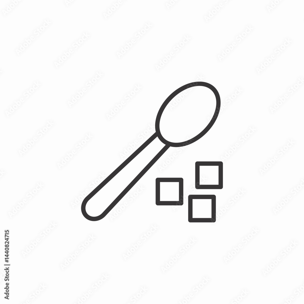 spoon sugar icon sign vector spoon sugar icon sign vector