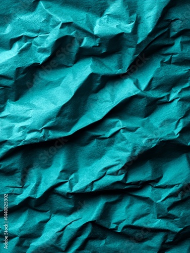 Wallpaper Mural Crumpled Teal Paper Texture - Abstract background of teal crumpled paper. Perfect for design projects needing a textured look Torontodigital.ca