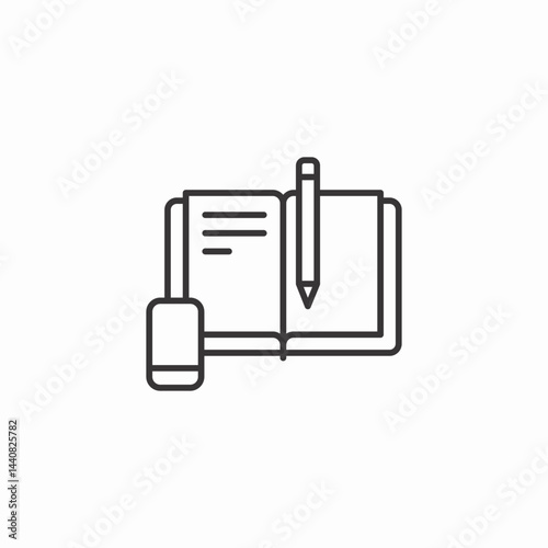 taking book notes icon sign vector