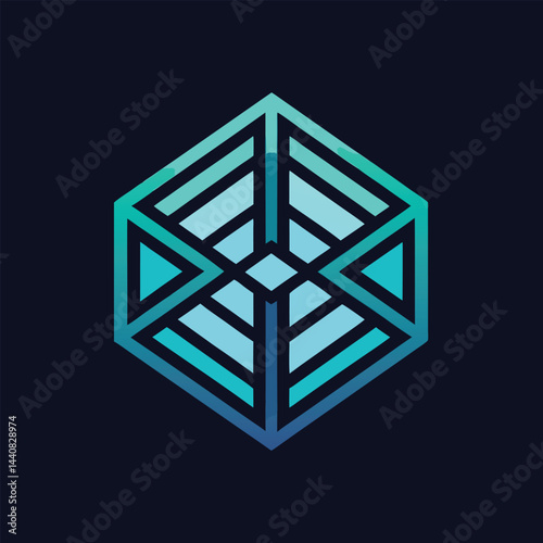 Sleek minimalist logo design representing a smart contracts startup with geometric elements and a modern aesthetic