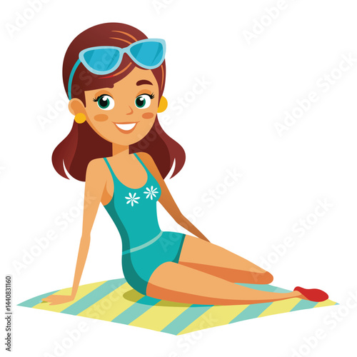 Girl sunbathing