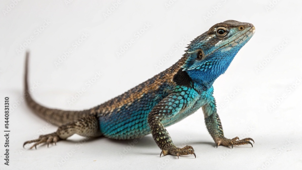 Fototapeta premium Blue Belly Lizard on studio background