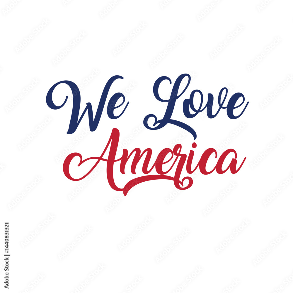 Elegant Script We Love America Calligraphy Style Typography Elegant Script We Love America Calligraphy Style Typography