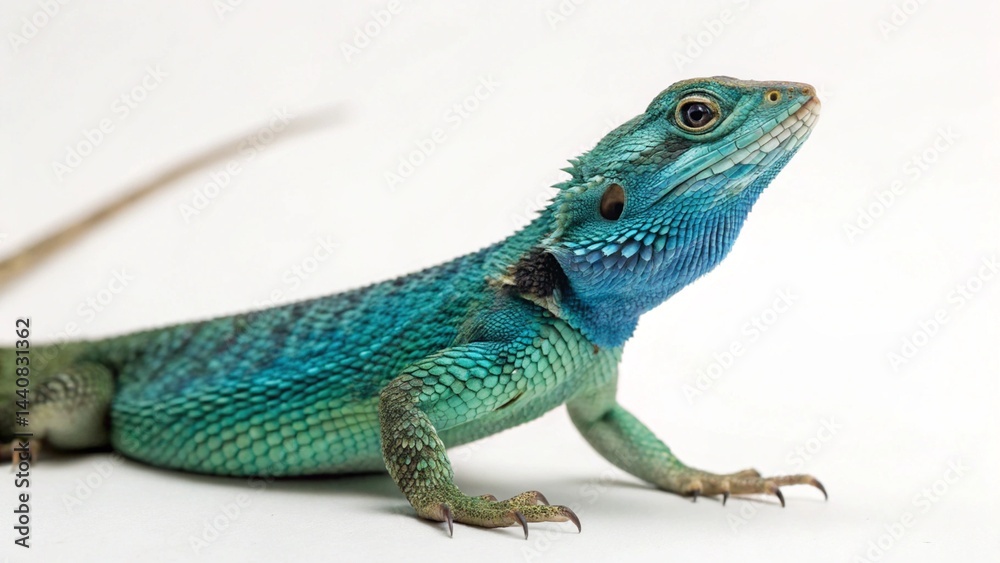 Fototapeta premium Blue Belly Lizard on studio background