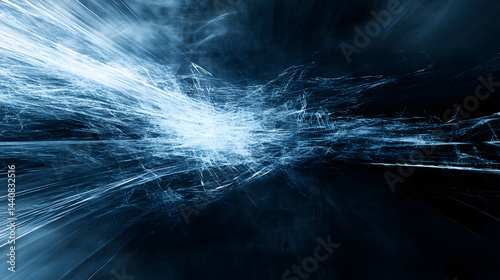 A digital artwork using jagged, sharp textures to represent the disruptive nature of technological advancements.