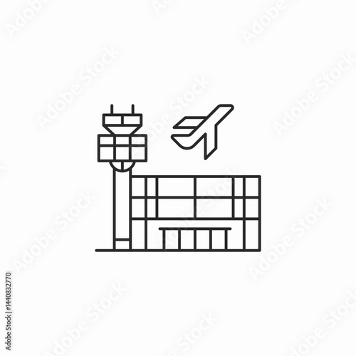 airport terminal icon sign vector