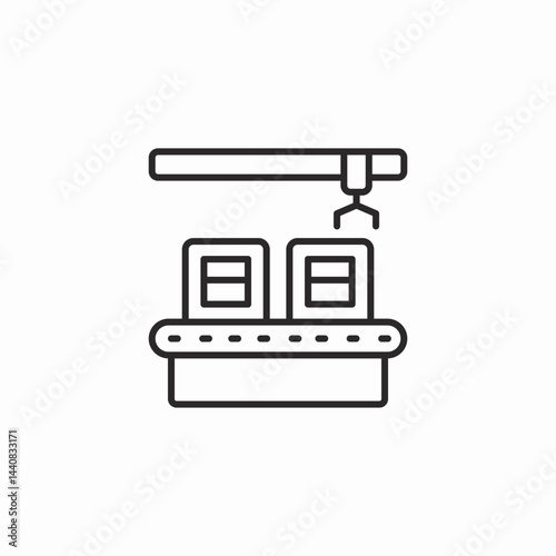 assembly line icon sign vector