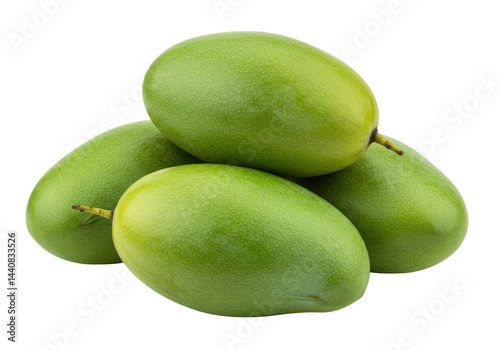 Wallpaper Mural Pile of unripe green mangoes isolated on transparent background Torontodigital.ca