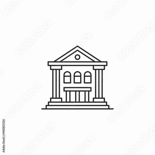 classical museum icon sign vector