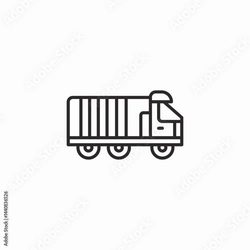 delivery trailer icon sign vector