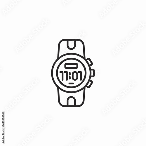 digital wrist watch icon sign vector