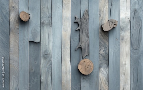 Wooden wall decor with natural accents