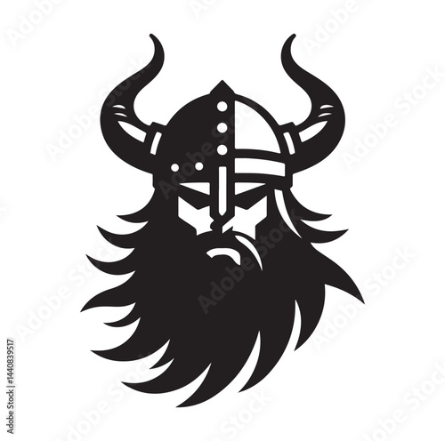 viking warrior silhouette vector illustration