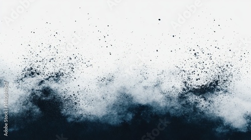 Abstract dark blue splatter on white background