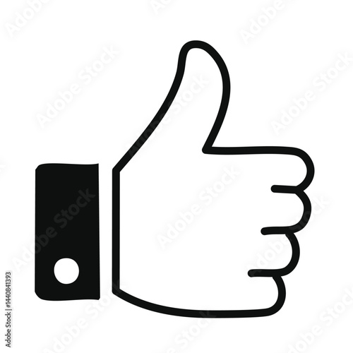 Thumbs up icon. Like button vector