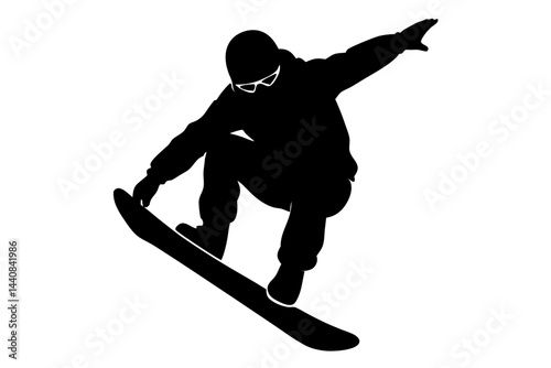 Snowboarder silhouette on white background design for winter sports graphics, snowboarder, snowboard, silhouette, vector, winter, sport, activity, extreme, snow, board, white background, snowboarding
