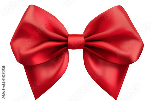 red bow isolated from white background