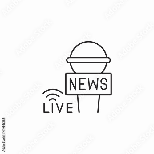 live microphone icon sign vector