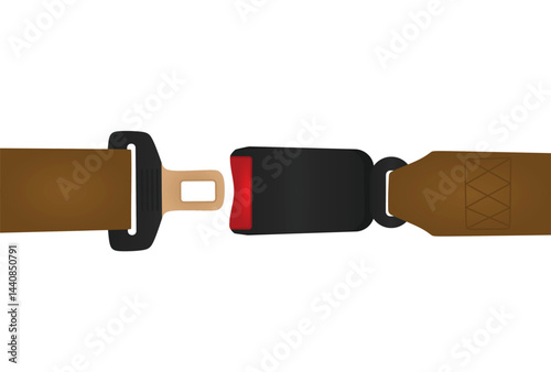 Car safety belt. vector illustration