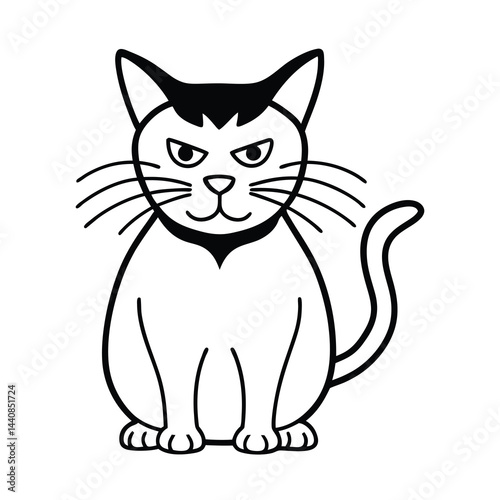 black and white cat