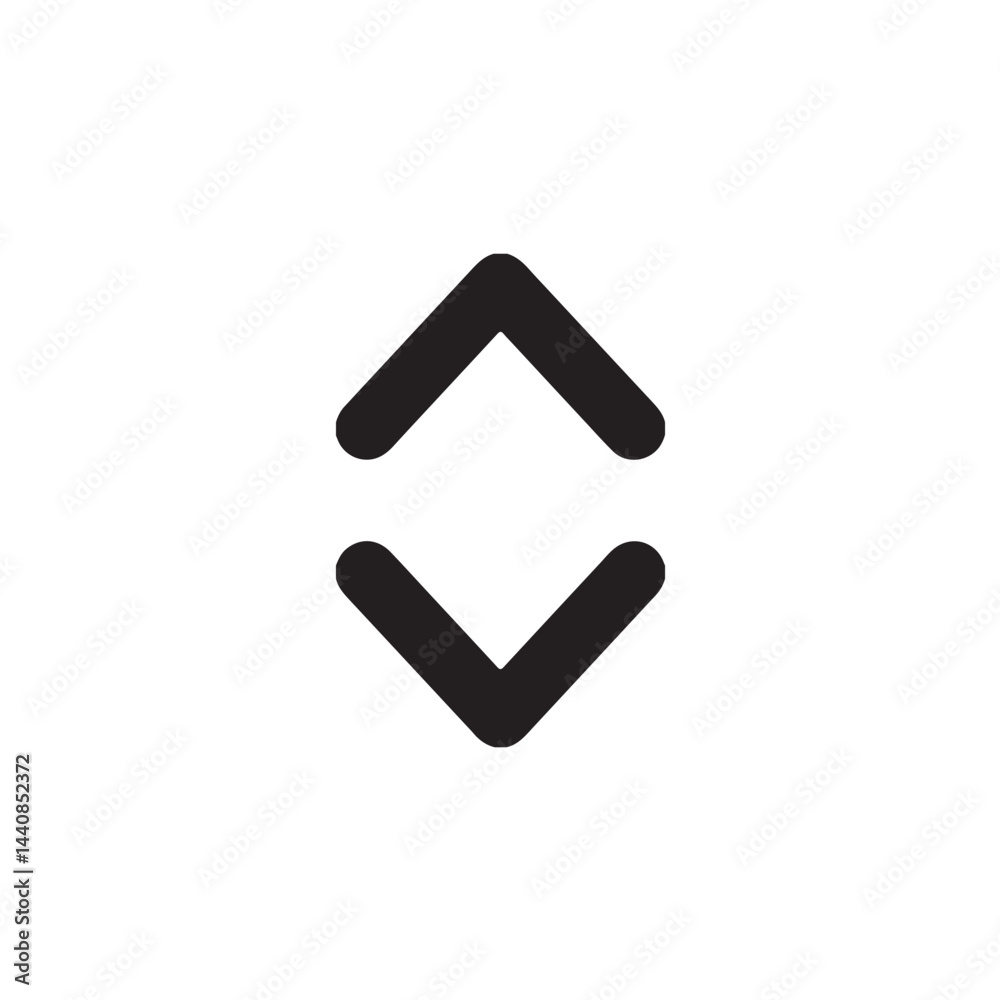 Up and Down Arrow Icon Minimal Style Vector Up and Down Arrow Icon Minimal Style Vector