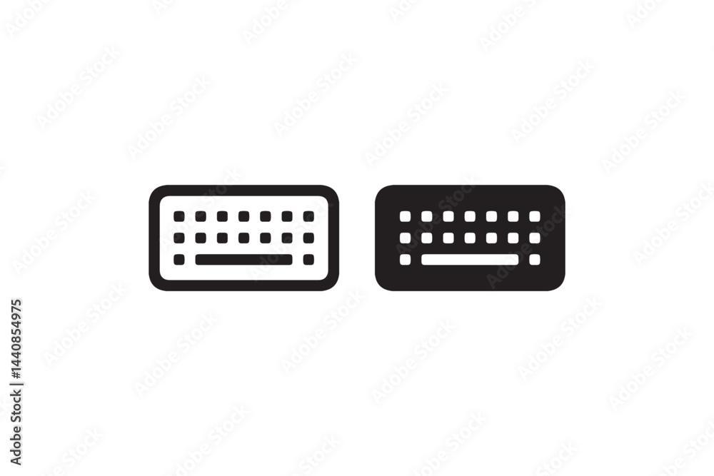 Minimal Keyboard Icon for Technology and Communication Vector Minimal Keyboard Icon for Technology and Communication Vector
