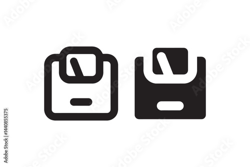 Voting Ballot Box Icon Black and White Vector