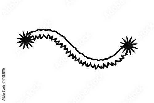  Christmas tinsel on a white background