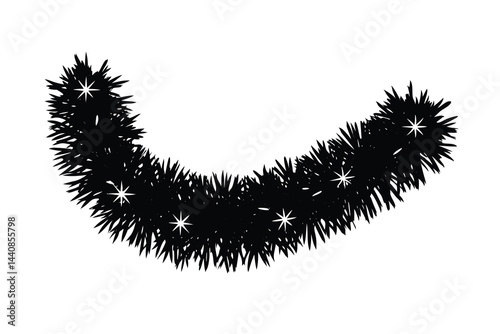 black  Christmas tinsel