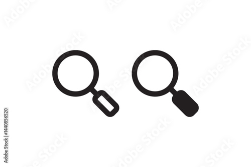 Magnifying Glass Icon for Search and Zoom Functions Vector