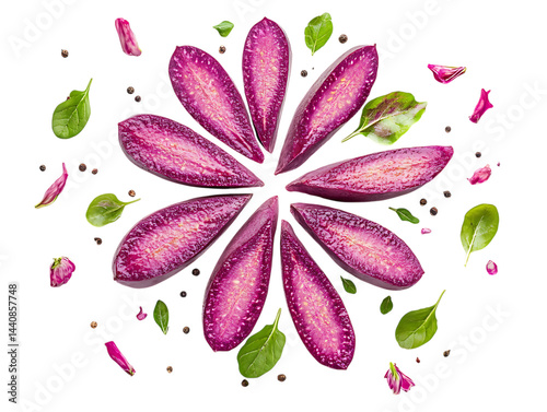  Raw Purple Yam Vegetable Close Up