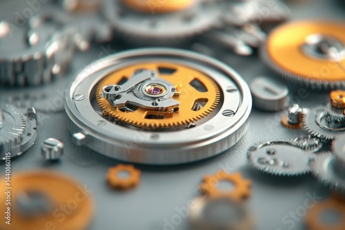 Wallpaper Mural Intricate details of watch gears and mechanisms displaying craftsmanship and engineering precision Torontodigital.ca