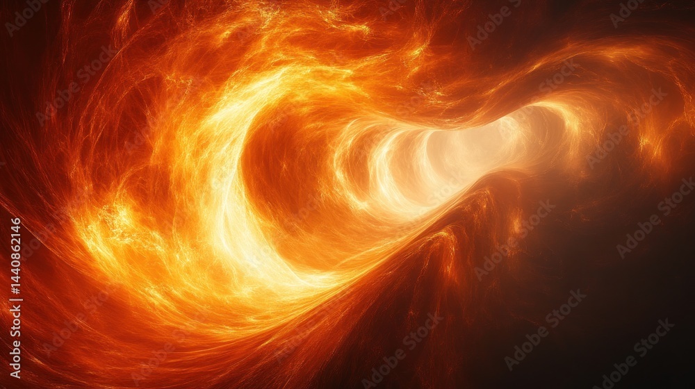 Naklejka premium Fiery Vortex: A Journey Through Inferno's Embrace