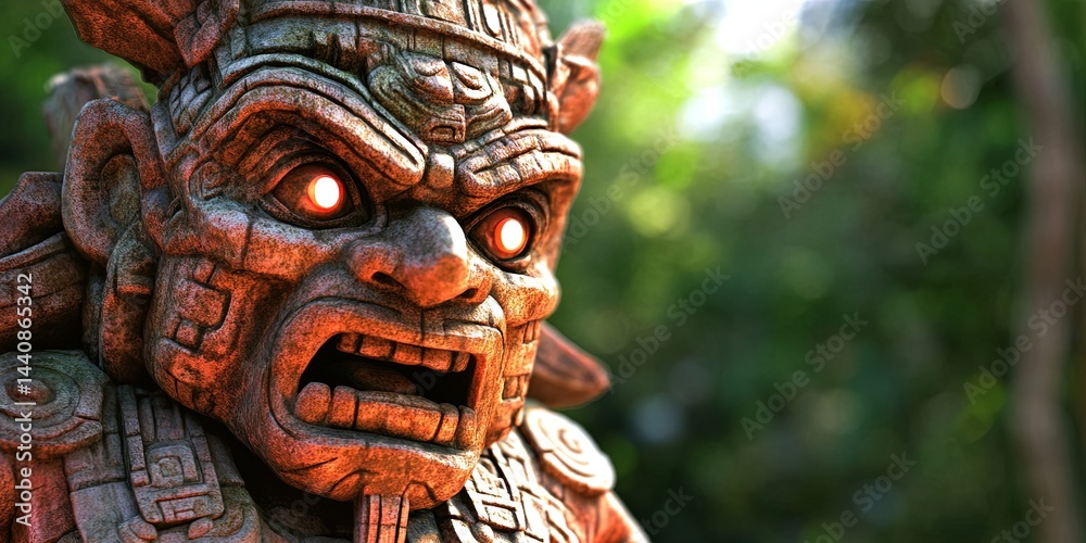 Obraz premium mayan hul'che statue