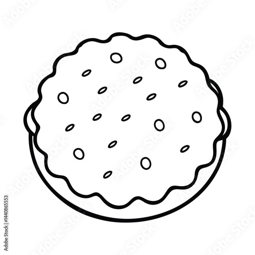 vector illustration of a cookie