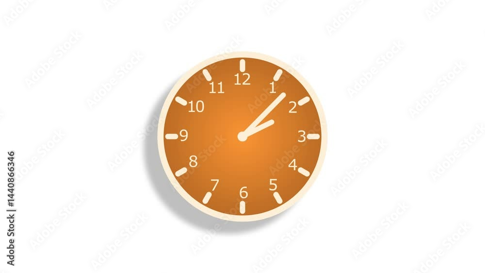 Minimalist Analog Clock Animation, Flat Design Clock Animation Minimalist Analog Clock Animation, Flat Design Clock Animation