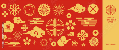 Lunar New Year 2025 Element Design Chinese Element Asset