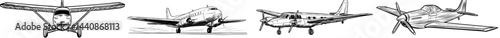 An airplane's silhouette while airborne symbolizes aviation, travel, and transportation through the sky