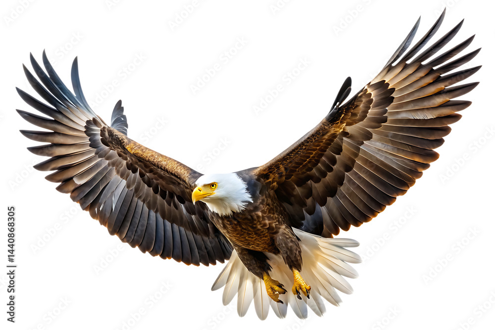 Obraz premium flying animal eagle bird isolated on white background PNG