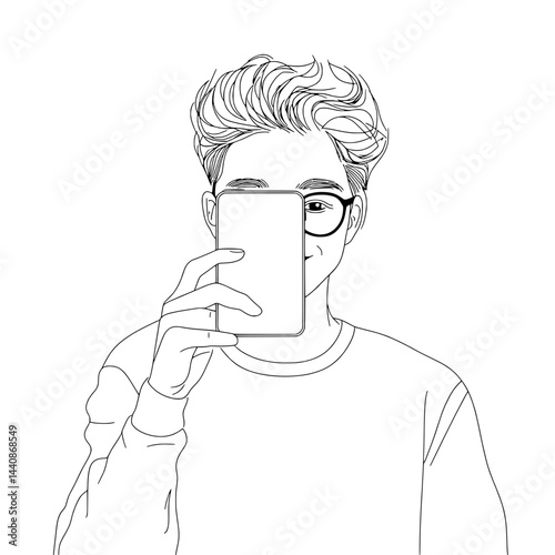 Black and White Silhouette of Person Holding Smartphone – Man or Woman Using Mobile DeviceBlack and White Silhouette of Person Holding Smartphone – Man or Woman Using Mobile Device