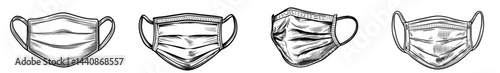 A basic black outline of a face mask represents health and safety in the pandemic era