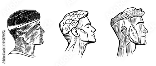 A human head's abstract silhouette, cracked in texture, represents the intricacies of complexity and emotional depth