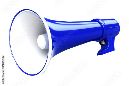 blue megaphone 3d stylish design transparent-background.png