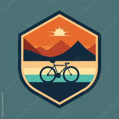 retro cycling badge t shirt vintage style