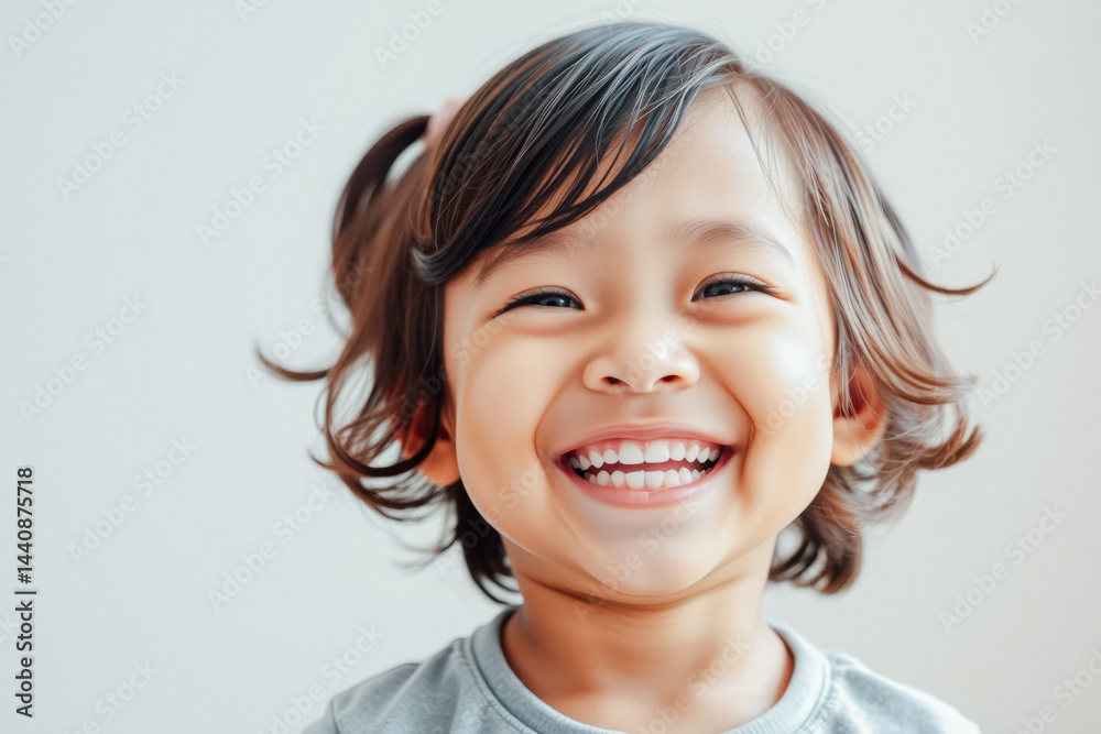 Joyful Little Girl with Sparkling Smile
