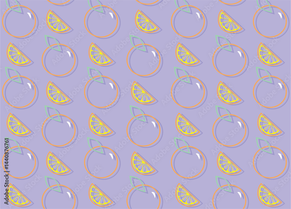 Oranges with slices pattern Oranges with slices pattern